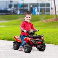 Streamdale Furniture Kids Ride-on Atv Four Wheeler Car 6V Battery Powered Motorcycle with Music for 18-36 Months, Red