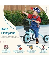 Streamdale Furniture Kids Tricycle for Toddlers Age 2-5 with Adjustable Seat, Toddler Bike for Children with Basket, Bell, Handlebar Grips