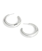 Coach Signature Hallmark Tubular Hoop Earrings