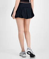 Ultra Flirt Juniors' Pull-On Bubble-Hem Mini Skirt