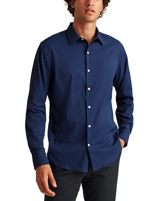 Bonobos Men's Slim Fit Long Sleeve Dot Print Button-Front Tech Shirt