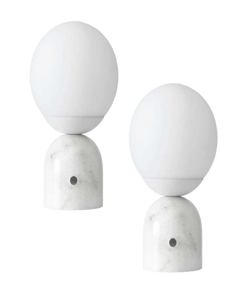 Mila Marble Led Table Lamp Bundle (10")