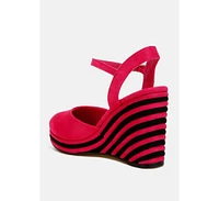 London Rag Manifest Dual Tone Wedge Sandals