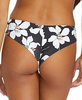 Volcom Juniors' Midnight Lily Printed Cheeky Bikini Bottoms