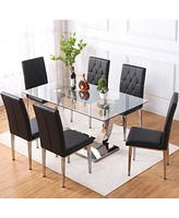 Simplie Fun Table and chair set, modern dining table