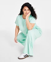 Nina Parker Trendy Plus Size Short-Sleeve Crewneck Tee