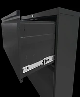 Streamdale Furniture Lateral File Cabinet 4 Drawer, Black Filing Cabinet with Lock, Lockable File Cabinet for Home Office, Locking Metal File Cabinet