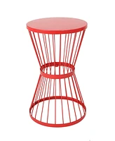 Lassen Modern Hourglass Side Table: Durable, Stylish Outdoor Accent