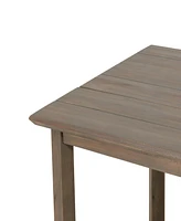 Rustic Acacia Wood Slatted Outdoor Dining Table