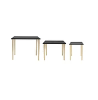Set of 3 Side Tables, L:25x15.5x21" M:20x15x18.5" S:14x14x16.5"