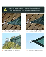 Streamdale Furniture 16' x 20' Sun Shade Sail Canopy, Rectangle Uv Block Awning for Patio Garden Backyard Outdoor, Green