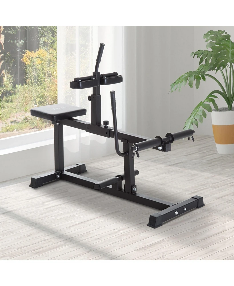 Streamdale Furniture Adjustable Seated Calf Raise Machine, Leg Machines Home Gym, for Calf, Waist, Arm Training