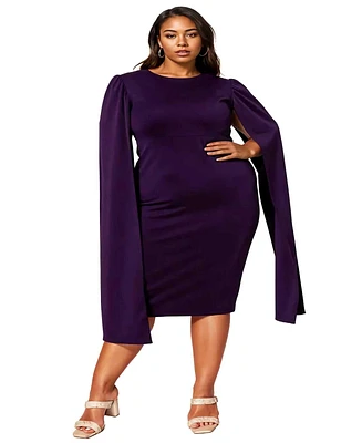 L I V D Plus Naomi Cape Dress