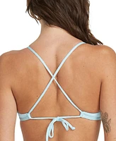 Volcom Juniors' Pucker Up Cross-Back Halter Bikini Top