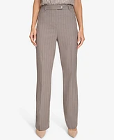 Calvin Klein Petite Pin-Striped Modern Pants