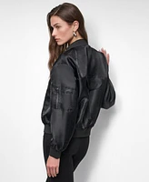 Dkny Women's Organza Zip-Up Jacket