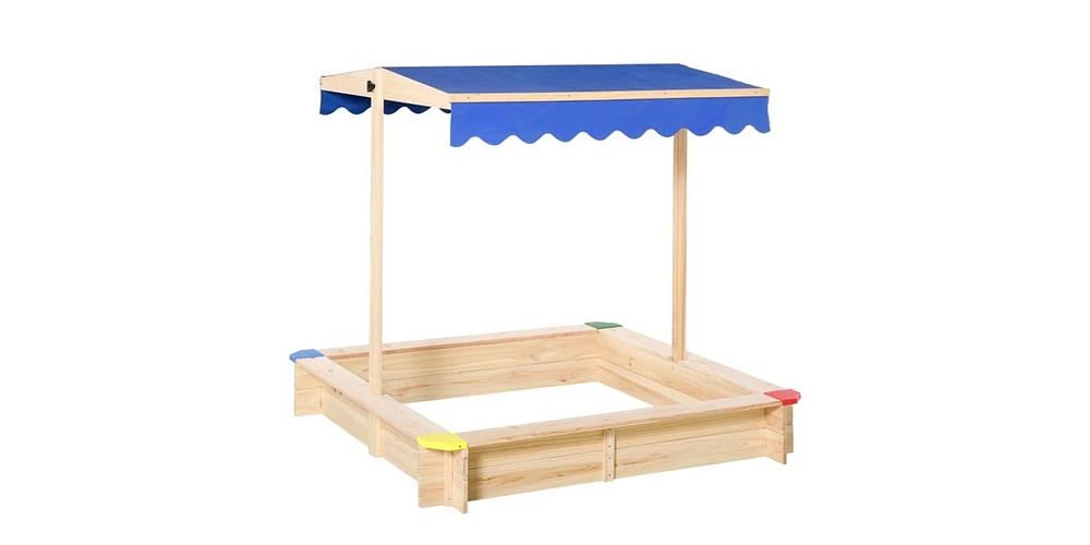 Slickblue Kids Sandbox for Endless Outdoor Adventures – Safe, Durable Construction with Ample Space for Play