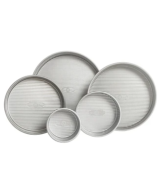 Usa Pan Non-Stick Aluminum 5-Piece Round Cake Pan Set