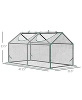 Streamdale Furniture 4' x 2' x 2' Portable Mini Greenhouse, Small Greenhouse with Pvc Cover, Roll