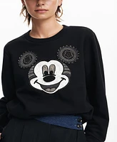 Desigual Women's Mickey Mouse face sweatshirt