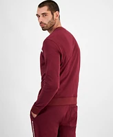 A|X Armani Exchange Men's Long Sleeve Crewneck Linear Logo Sweatshirt, Created for Macy's