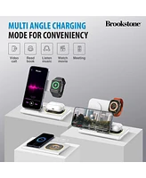 Brookstone 3-in-1 Folding Wireless Charging Stand for iPhone, Airpods, and Apple Watch