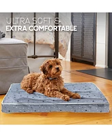 Paw & Decor Paws and Decor Orthopedic Dog Bed, Pet Bed to Support Dogs Joint Health, Paws and Dots Pattern