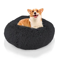 Details Calming Dog and Cat Bed, Soft Round Donut Bed for Pets, Super Lux