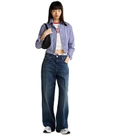 Tommy Jeans Women's Cropped Relaxed Poplin Shirt