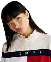 Tommy Jeans Women's Crewneck Flag Logo Sweater