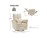 Hulala Home Hank Modern Electric Motion Chair with Multi-function Armrest and Headrest