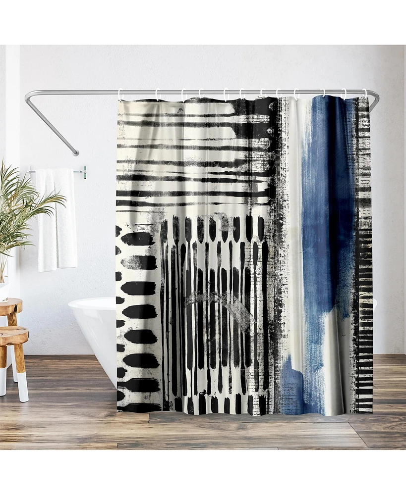 Americanflat Abstract Shower Curtain No Borders by Pi Creative Art