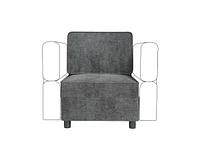 gaomon Chenille Single Seater, Middle Modular with Storage for Modular Sectional Sofa, 90°