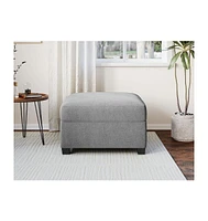 gaomon Square Ottoman Module with Storage,Modular Sectional Sofa Ottoman for Living Room,Lobby, Linen Fabric,Grey