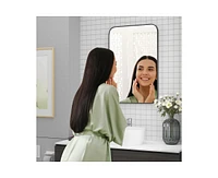 gaomon Bathroom Mirror, 36x24 Inch Black Metal Frame Rectangle Mirror, Vanity Mirror, Wall Mounted Mirrors (Horizontal/Vertical) (36x24 Inch)