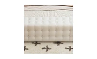 Slickblue All-Covered Velvet Upholstered Ottoman for Luxurious Comfort