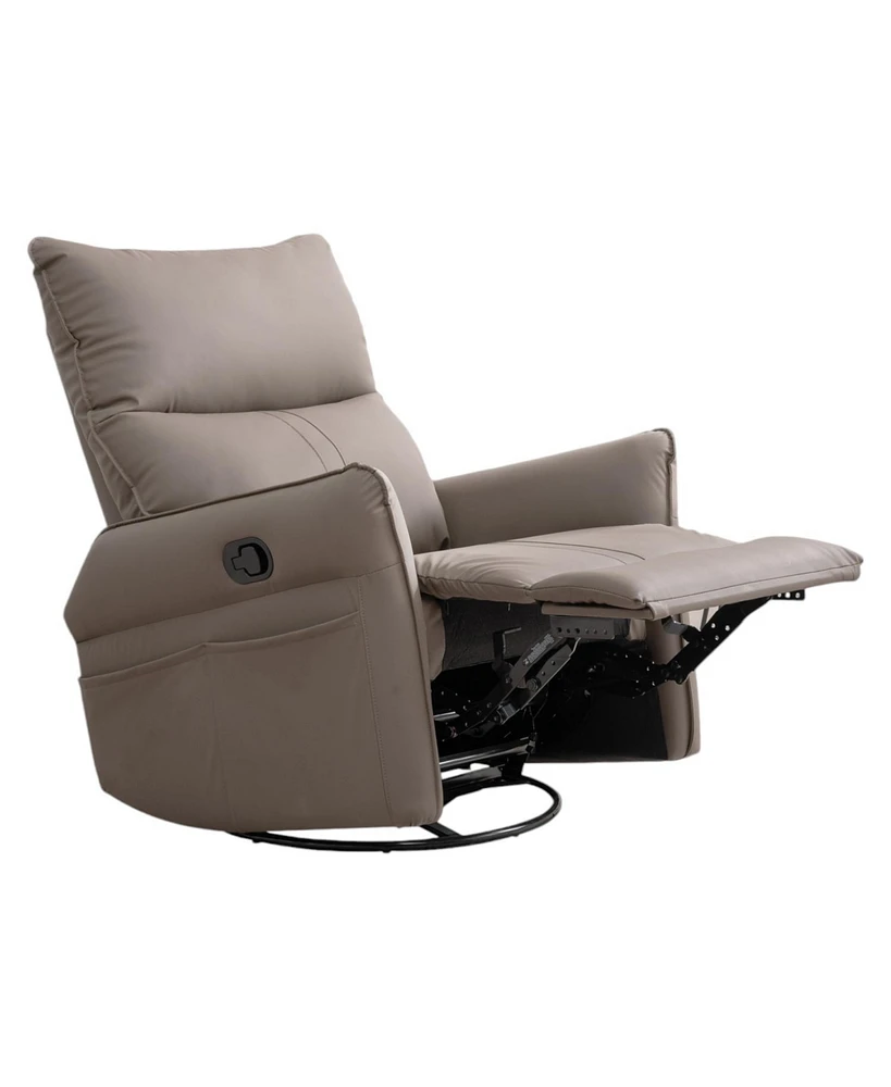 Slickblue 360-Degree Swivel Rocking Recliner Chair Perfect Nursery for Comfort and Style