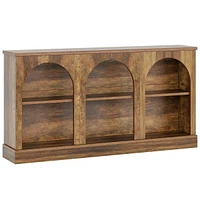 Tribesigns Farmhouse Console Table, 63-Inch Long Entryway Table with 3 Tier Storage, Wooden Rectangular Sofa Table Behind The Couch for Entrance, Hall