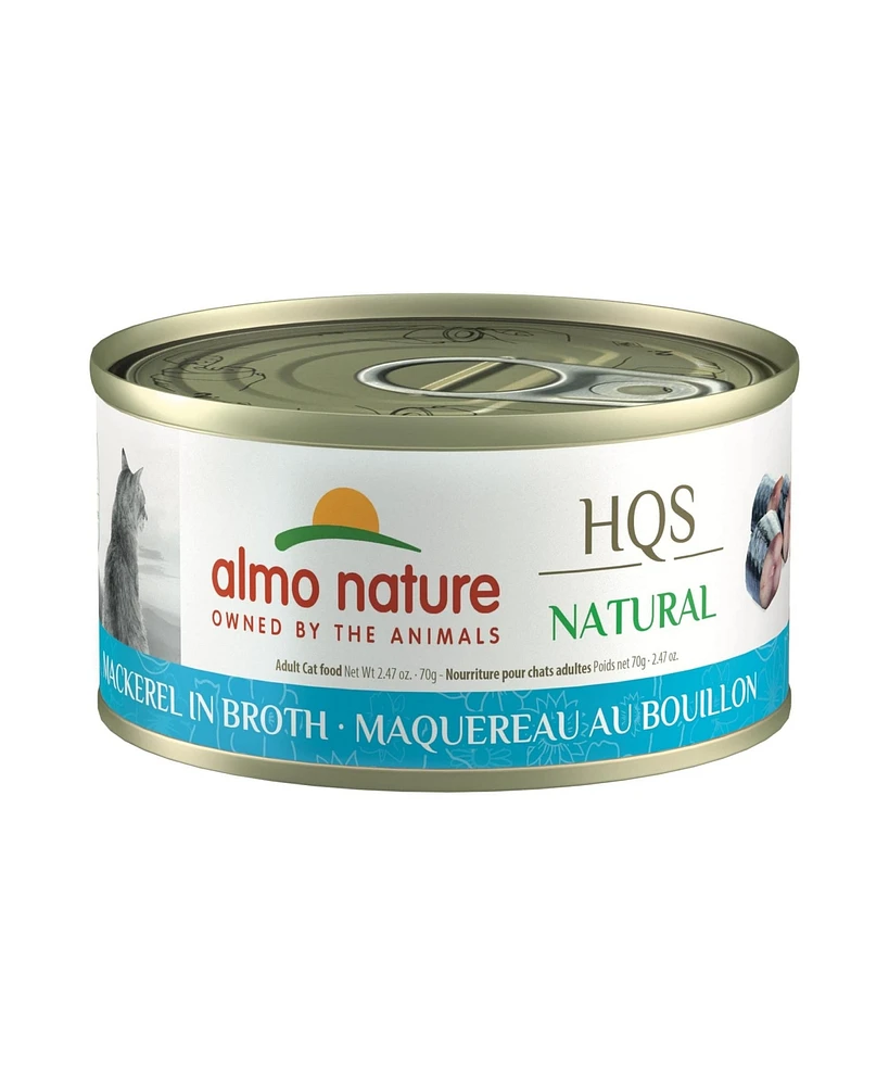 Almo Nature Hqs Natural Cat 24pk (2.47oz): Mackerel In Broth