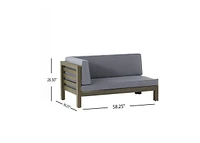 Oana Left Corner Bench And Coffee Table. Dark Grey