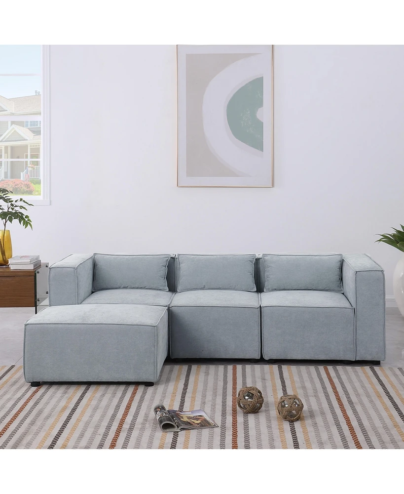 Simplie Fun Ultra-Cozy Chenille Sofa: Customizable Comfort, Sleeper Bed