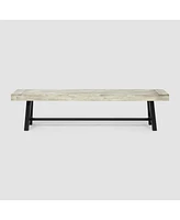 Streamdale Furniture Carlisle Acacia Wood Outdoor Dining Bench: Durable And Stylish For Summer Gatherings