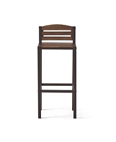 Simplie Fun Acacia Wood And Iron Industrial Barstools: Modern Sophistication For Your Bar Or Dining Space