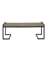 Chic Acacia Wood Bench With Iron Legs: Style And Durability