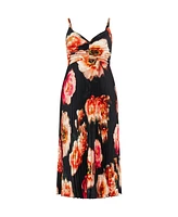 City Chic Plus Ariana Print Pleat Dress