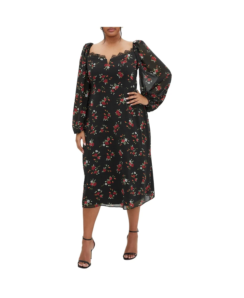 City Chic Plus Orla Print Dress