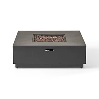 40" Square Iron Fire Pit - 50 000 Btu (Tank Cover Not Included)