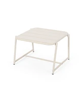 Streamdale Furniture Modern Matte Metal Slat Panel Outdoor Side Table