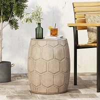 Simplie Fun Versatile Concrete Side Table: Durable, Lightweight, Indoor/Outdoor