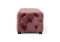 Simplie Fun Modern Glam Velvet Ottoman: Diamond-Stitched Comfort And Style